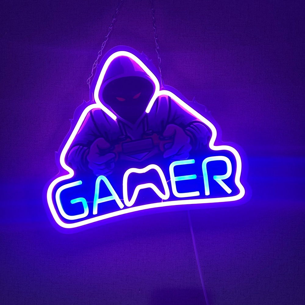 Purple Gamer Neon Sign